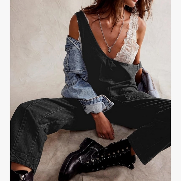 We The Free High Roller Jumpsuit in Mineral Black Free People - Picture 3 of 7